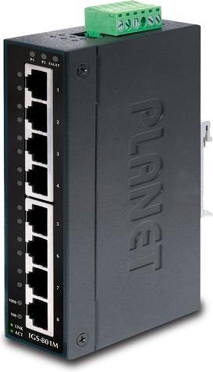 Planet IGS-801M netwerk-switch Managed L2 Gigabit Ethernet (10/100/1000) 1U - Zwart