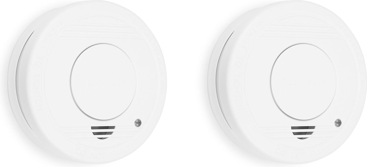 Smartwares Rookmelders 2 st 10x10x3,5 cm wit
