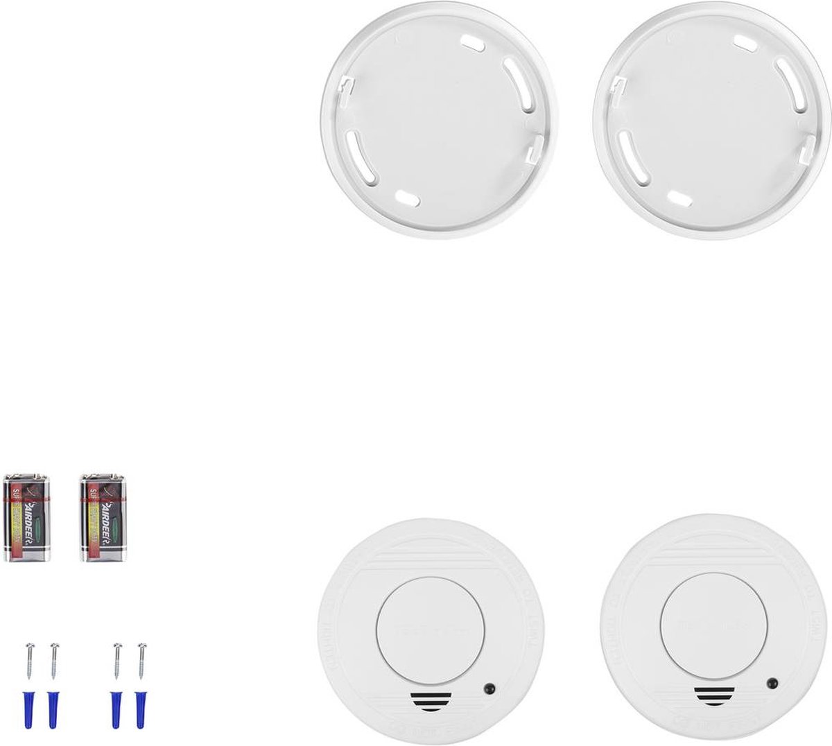 Smartwares Rookmelders 2 st 10x10x3,5 cm wit