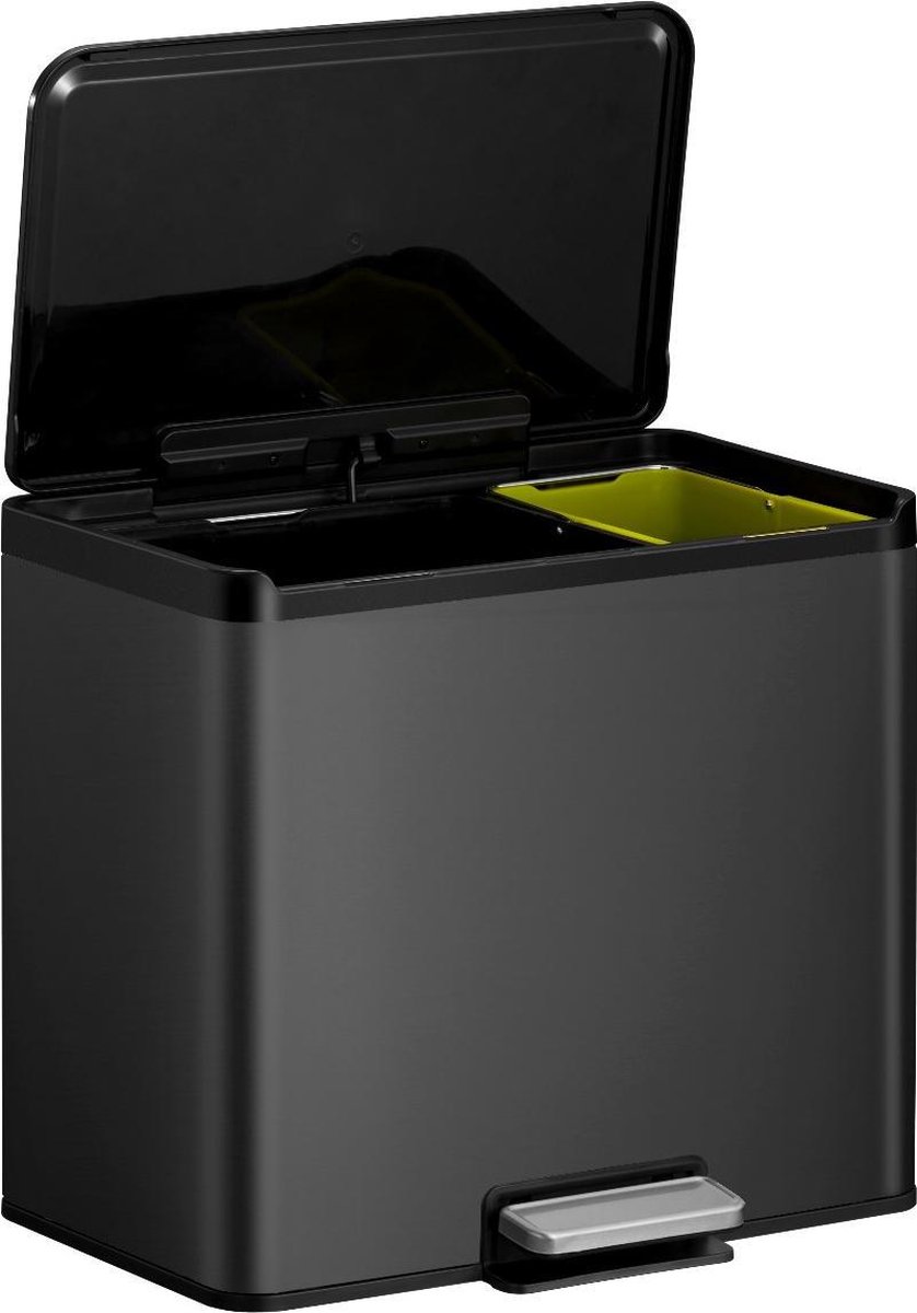 Eko Essential Recycler Pedaalemmer Afvalscheider - 20 + 9l - - Negro