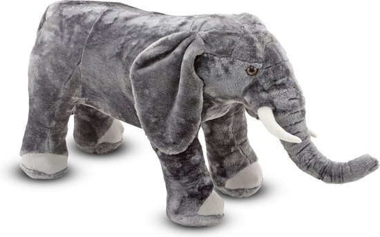 Melissa & Doug - Pluche Olifant 68 Cm - Pluche - Grijs