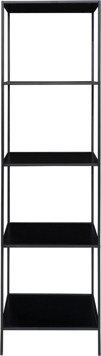 House Nordic Industriële open kast met frame en 5e planken "Vita" - L36xB51xH170 CM - Zwart