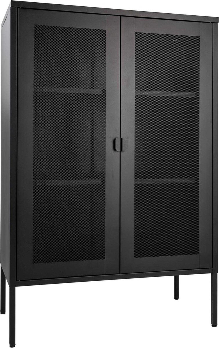 House Nordic Modernee ''Melbourne'' Display Cabinet - L40xB80xH120 cm - Zwart
