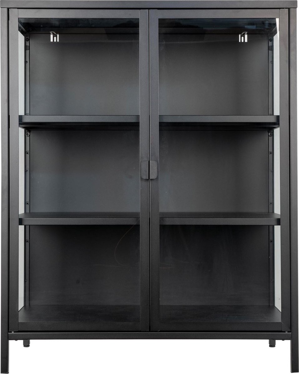 House Nordic Modernee ''Brisbane'' Display Cabinet - L40xB80xH101,5 cm - Zwart