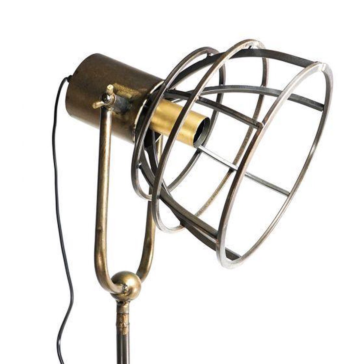 Countryfield Industriële mixed color ''Janine'' vloerlamp E27 S - L27xB27xH123 cm - Zwart