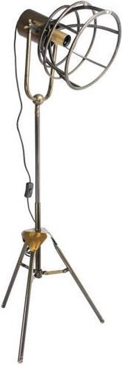 Countryfield Industriële mixed color ''Janine'' vloerlamp E27 S - L27xB27xH123 cm - Zwart