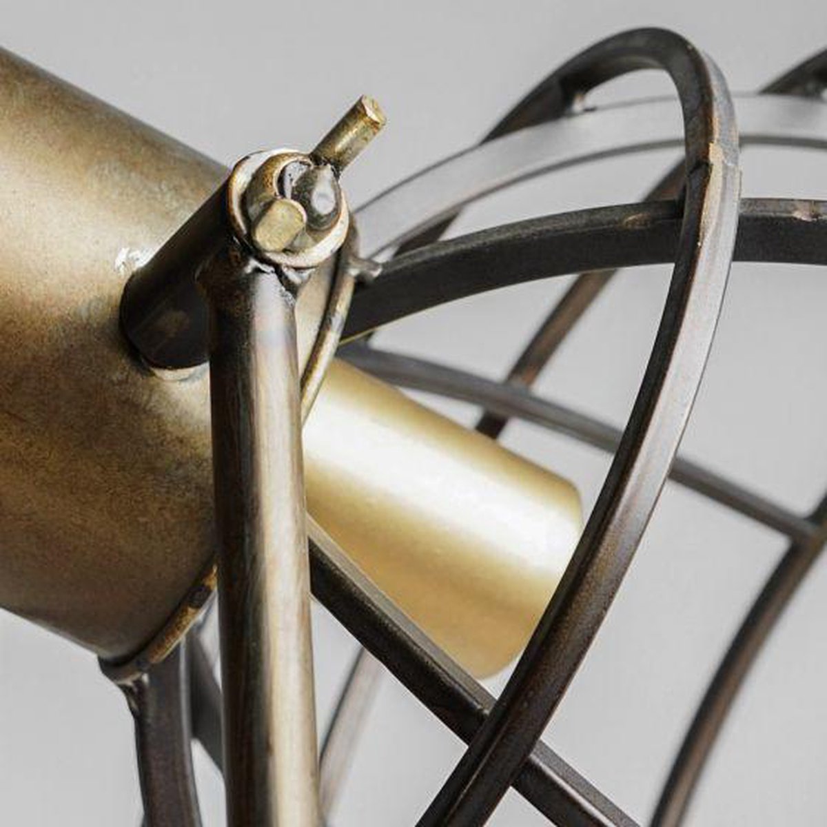 Countryfield Industriële mixed color ''Janine'' vloerlamp E27 S - L27xB27xH123 cm - Zwart