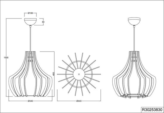 TRIO Wood Hanglamp - Bruin
