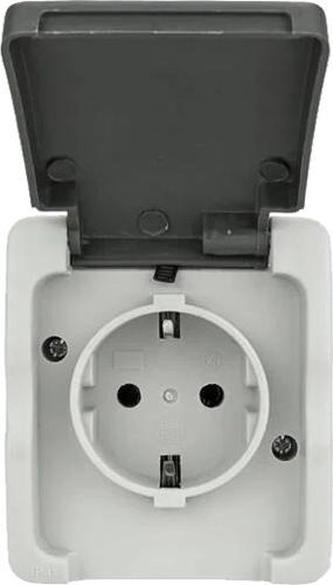 WANDCONTACTDOOS SPATWATERDICHT ENKEL