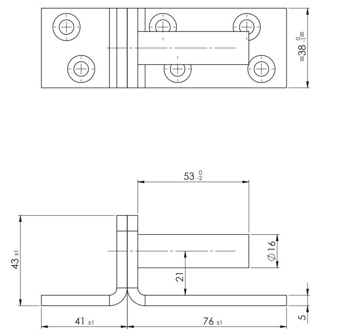 PLAATDUIM PEN 16X45 MM