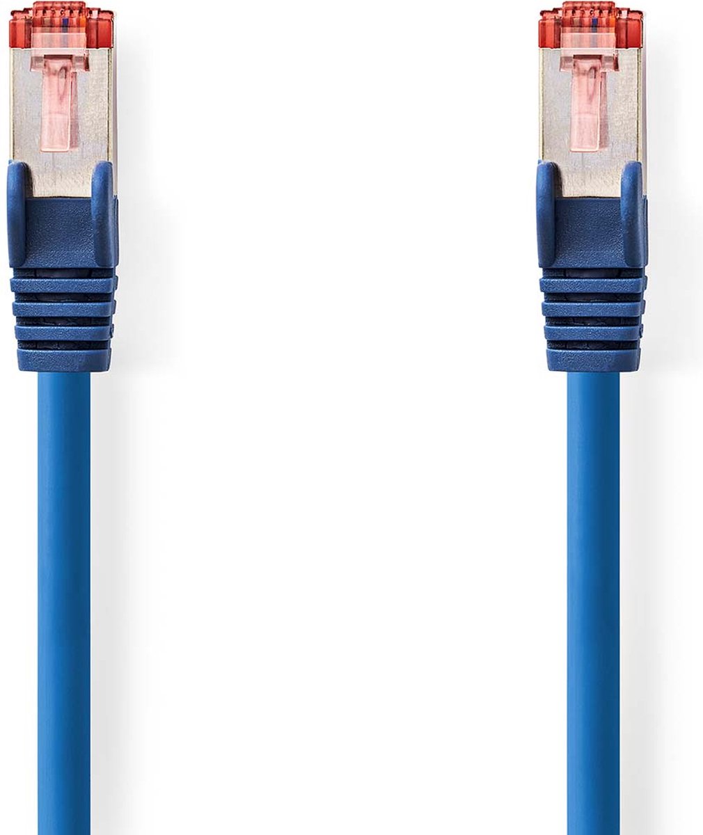 CAT6 S/FTP kabel 0,15m blauw