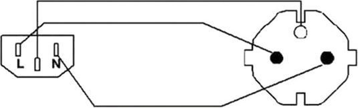 Nedis stroomkabel C13 haaks 5m