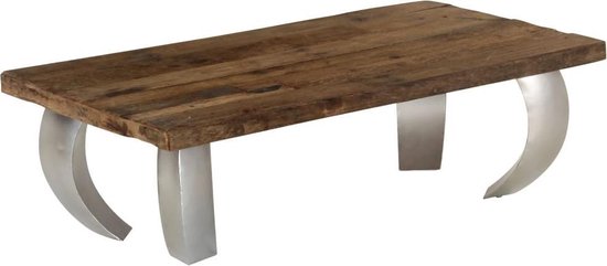 Vidaxl Opium Salontafel 110x60x35 Cm Bielshout En Staal - Bruin