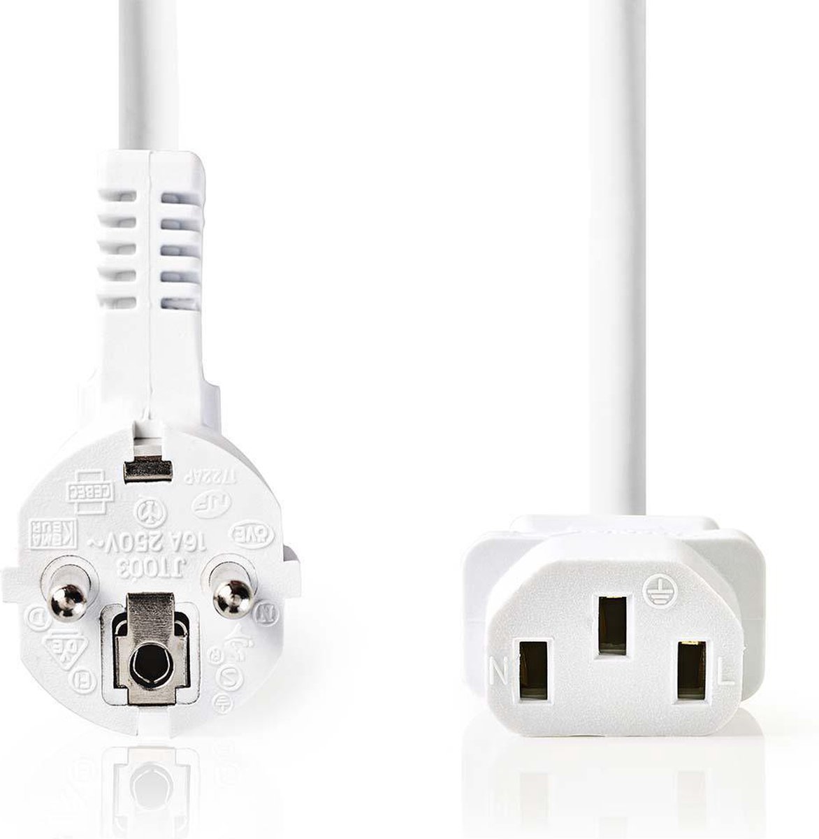 Nedis stroomkabel C13 haaks 5m wit