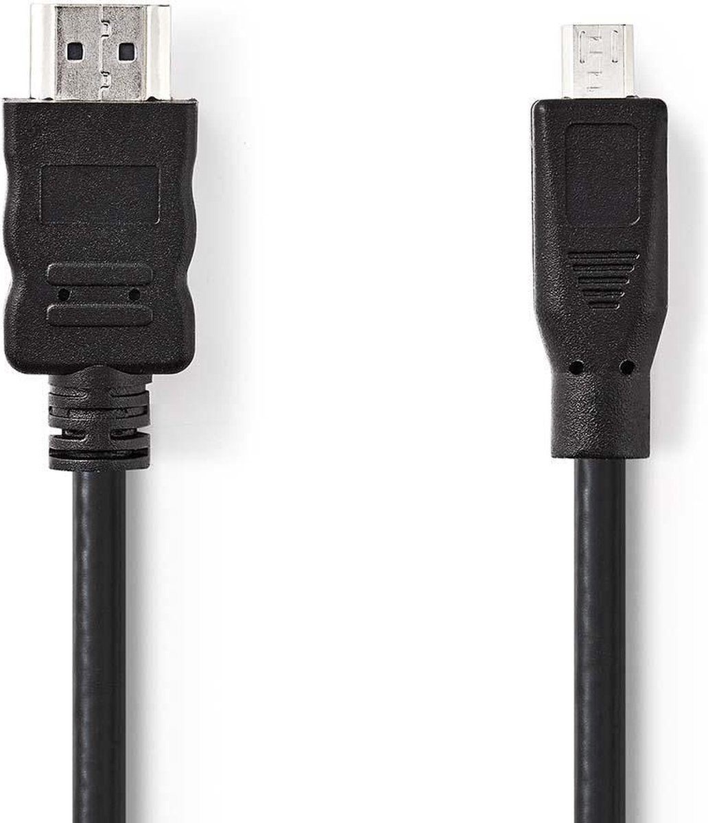 Nedis Micro HDMI naar HDMI 2m - Zwart