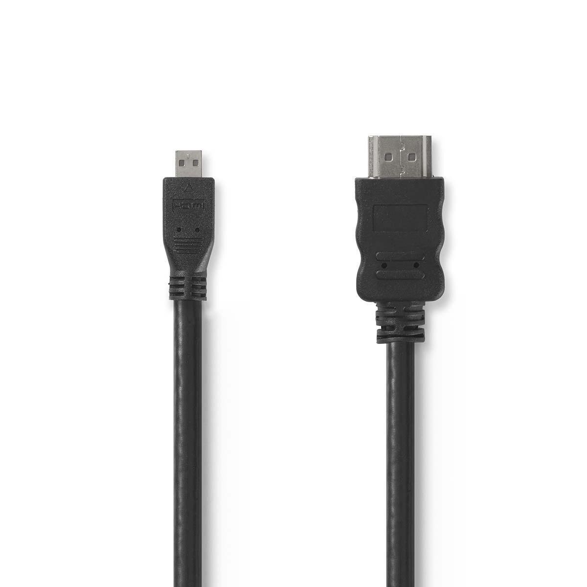 Nedis Micro HDMI naar HDMI 2m - Zwart