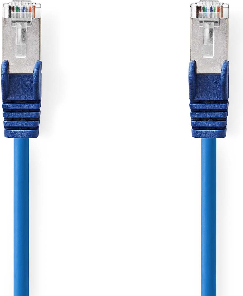 CAT5e SF/UTP kabel blauw 1m