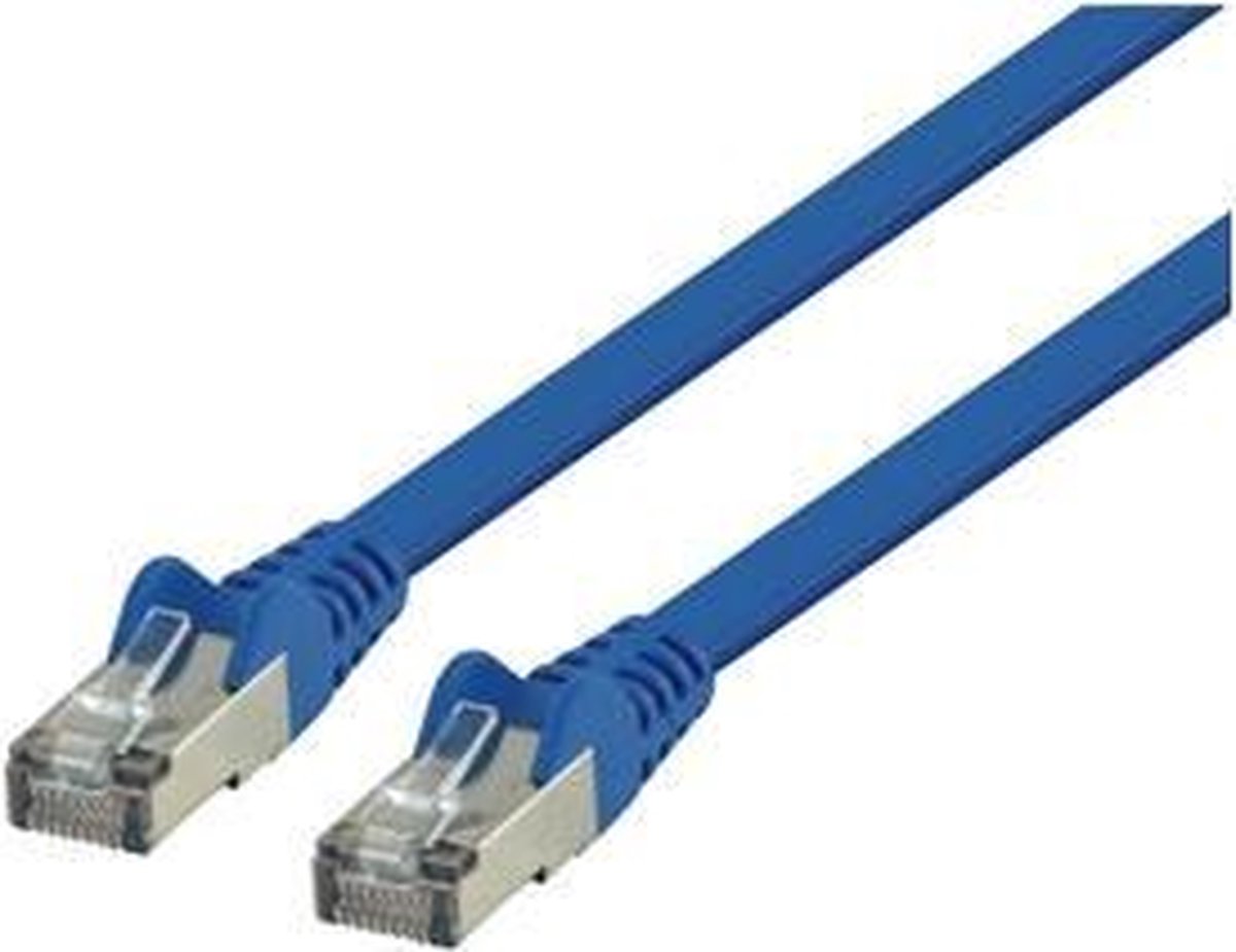 Valueline FTP CAT6 blauw plat 3m