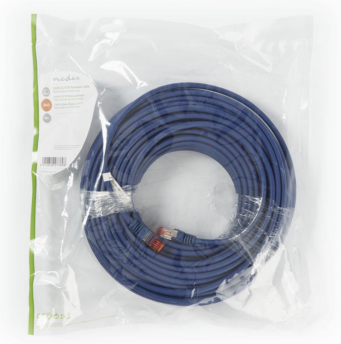 CAT6 S/FTP kabel 30m blauw
