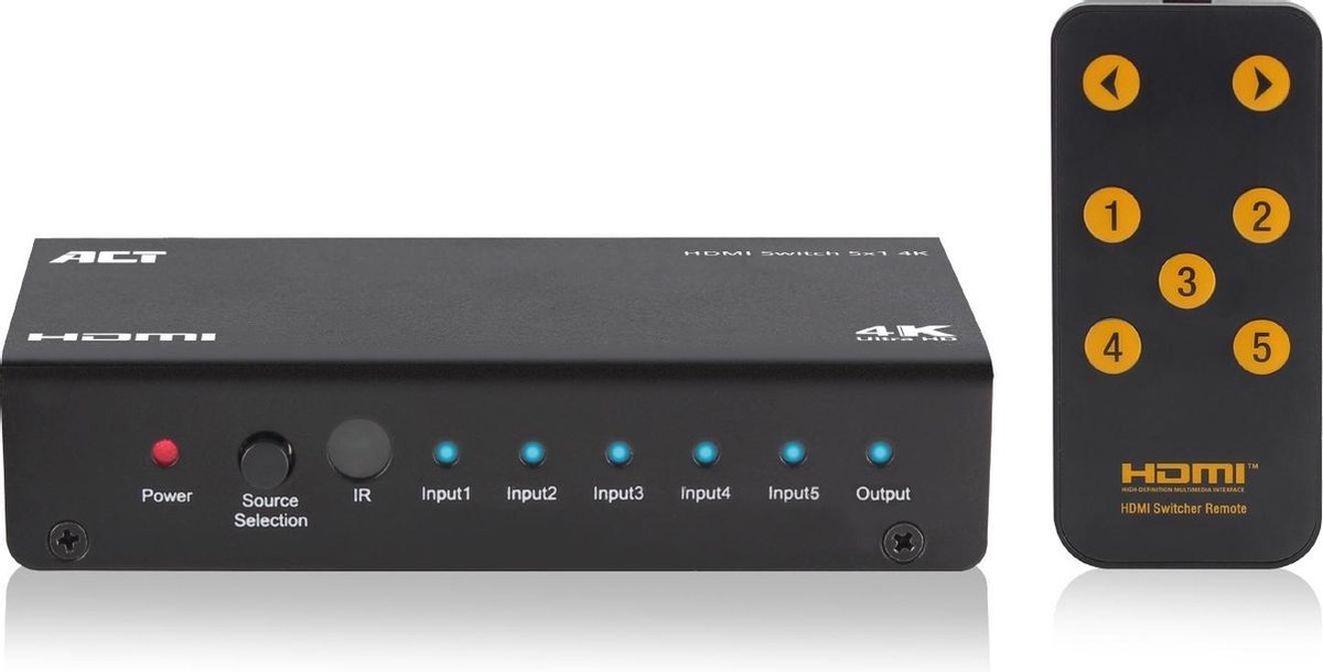 ACT 5 poorts HDMI switch