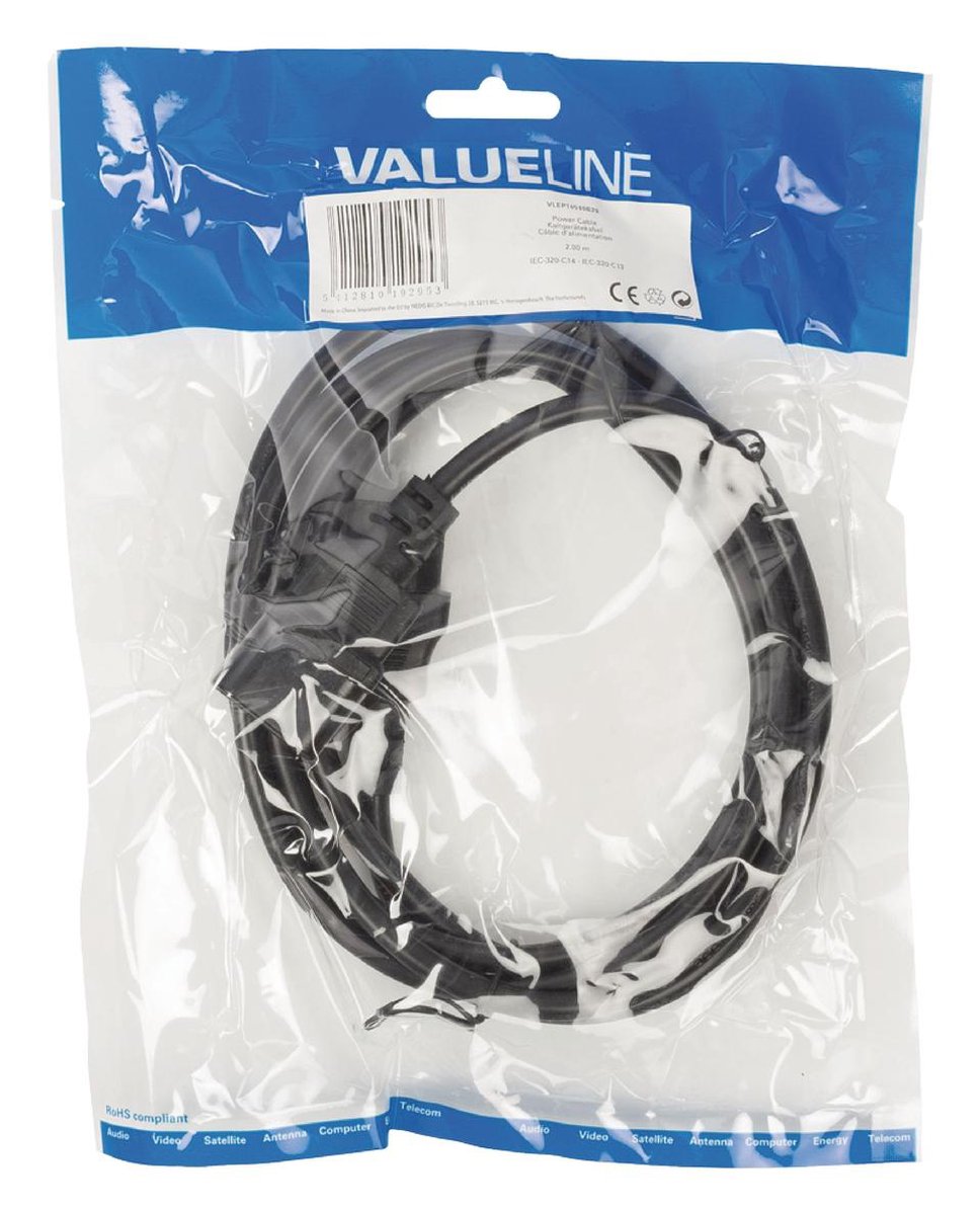 Valueline Voedings verlengkabel 2m