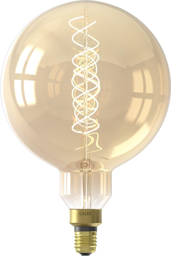 Calex LED E27 4W Megaglobe 34 cm Flex Filament Lichtbron - Goud