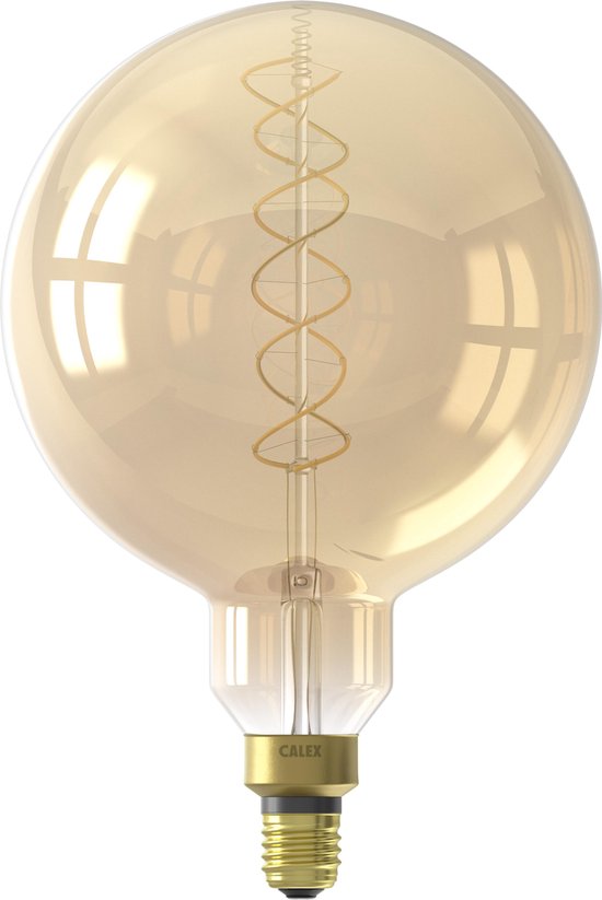 Calex LED E27 4W Megaglobe 34 cm Flex Filament Lichtbron - Goud
