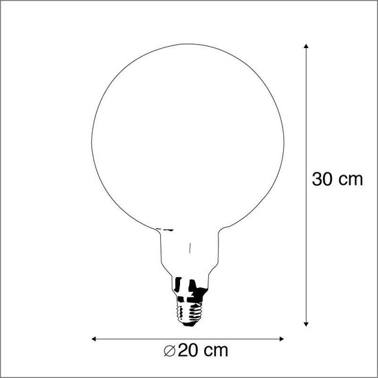 Calex LED E27 4W Megaglobe 34 cm Flex Filament Lichtbron - Goud