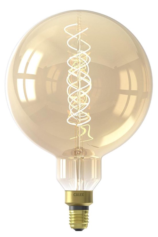 Calex LED E27 4W Megaglobe 34 cm Flex Filament Lichtbron - Goud