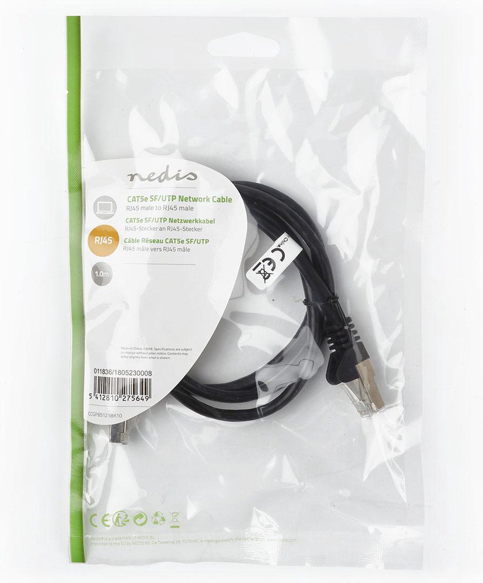 CAT5e SF/UTP kabel zwart 1m