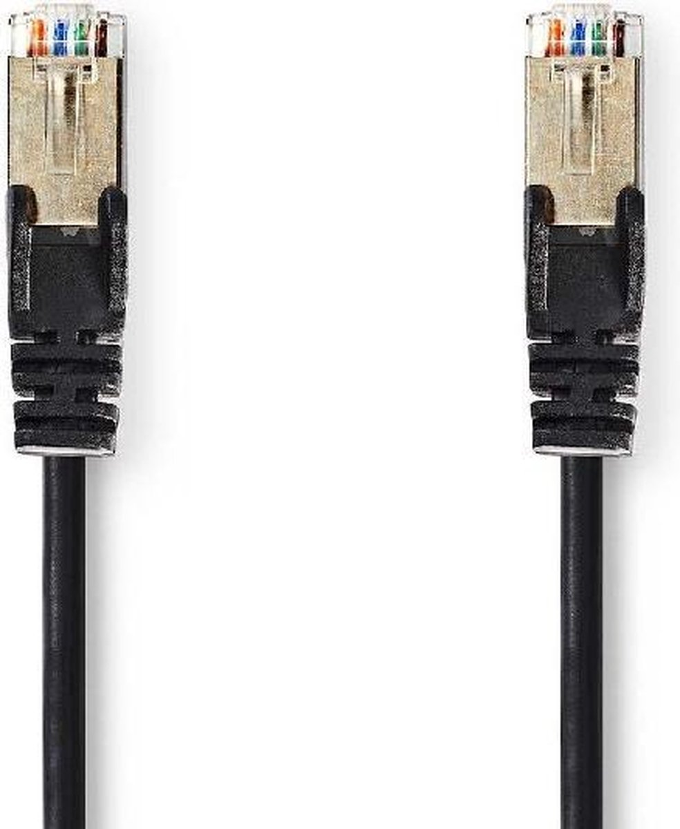 CAT5e SF/UTP kabel zwart 1m