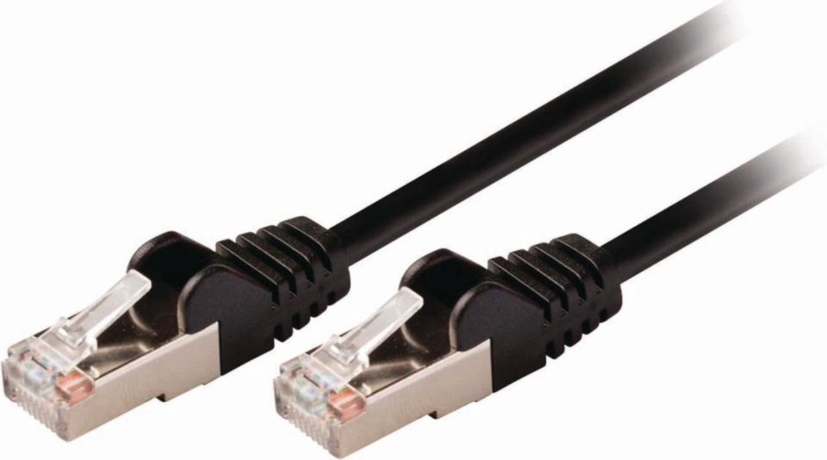 CAT5e SF/UTP kabel zwart 1m