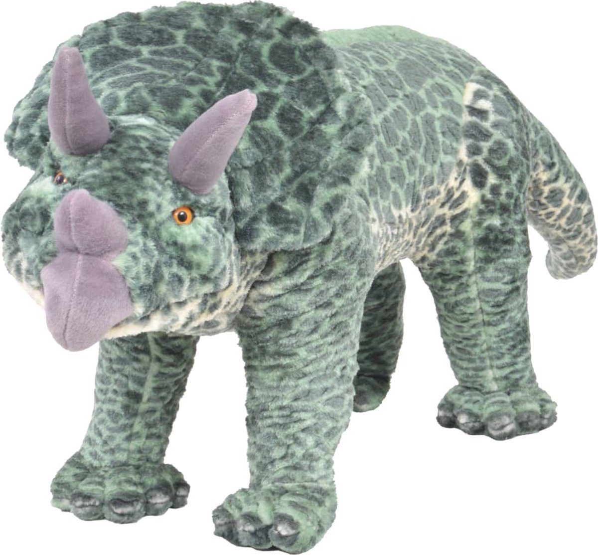 Vidaxl Speelgoeddinosaurus Staand Xxl Pluche - Groen