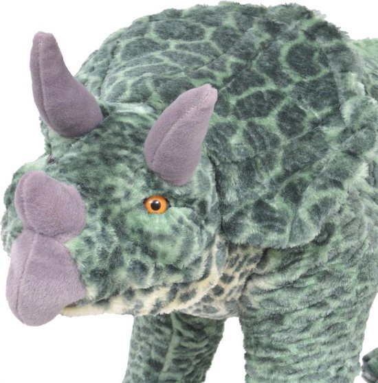 Vidaxl Speelgoeddinosaurus Staand Xxl Pluche - Groen
