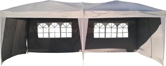 Garden Royal Partytent Easy Up 3x6m Opvouwbaar - Grijs