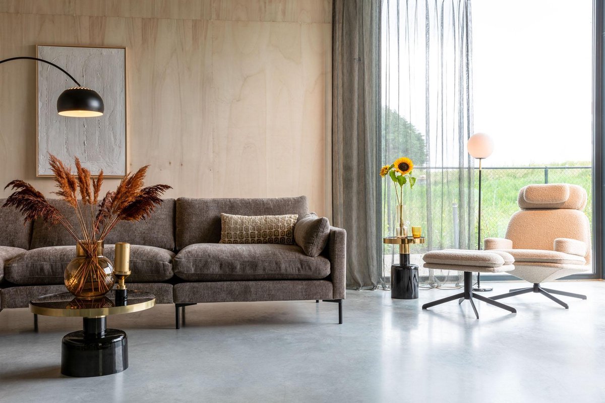 Zuiver Metal Bow Vloerlamp - Zwart