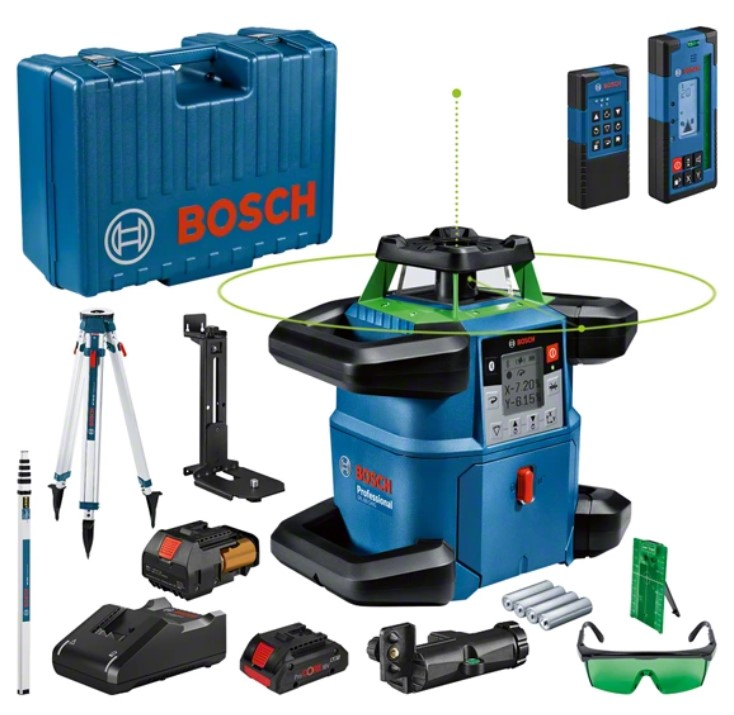 Bosch GRL 650 CHVG | Rotatielaser | Set | GBA ProCORE18V 4,0 Ah + Gal 18V- 40 + statief BT170 HD + meetlat