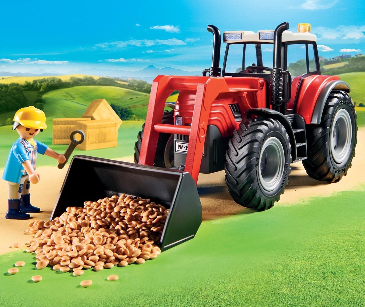 Playmobil Country Grote tractor met aanhangwagen (70131) - Geel