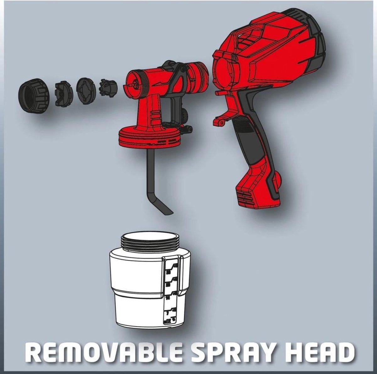 Einhell TC-SY 500 P Verfspuitsysteem - 500W - 1000ml - Rood