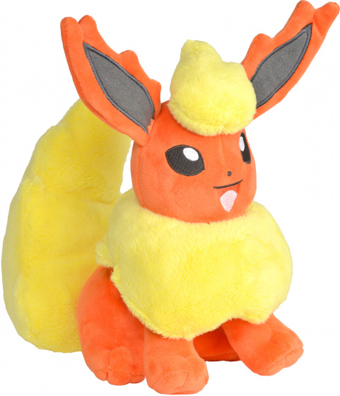 Pokémon knuffel Flareon junior 20 cm pluche/geel - Oranje