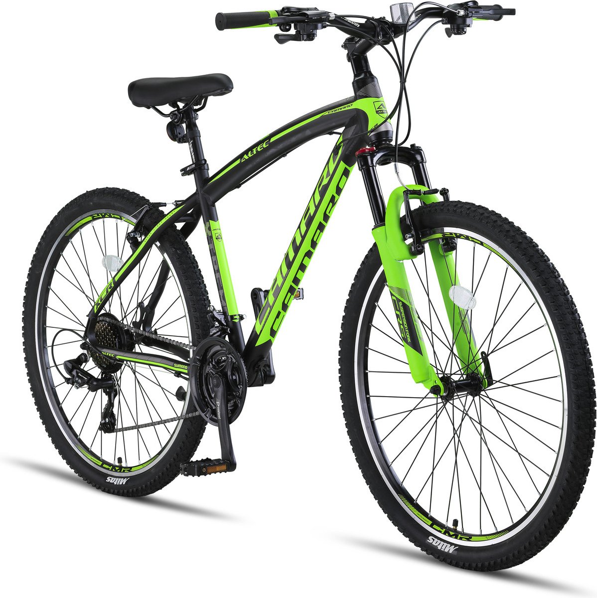 Altec Camaro Mountainbike 27,5 inch V-Brakes Black/Green 21v