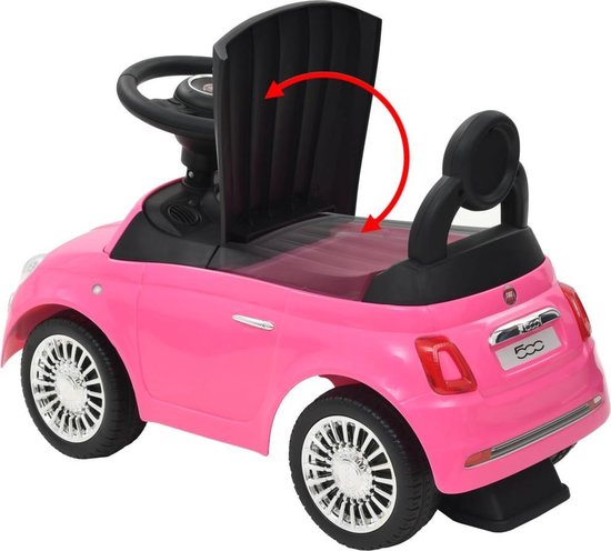 Vidaxl Loopauto Fiat 500 - Roze