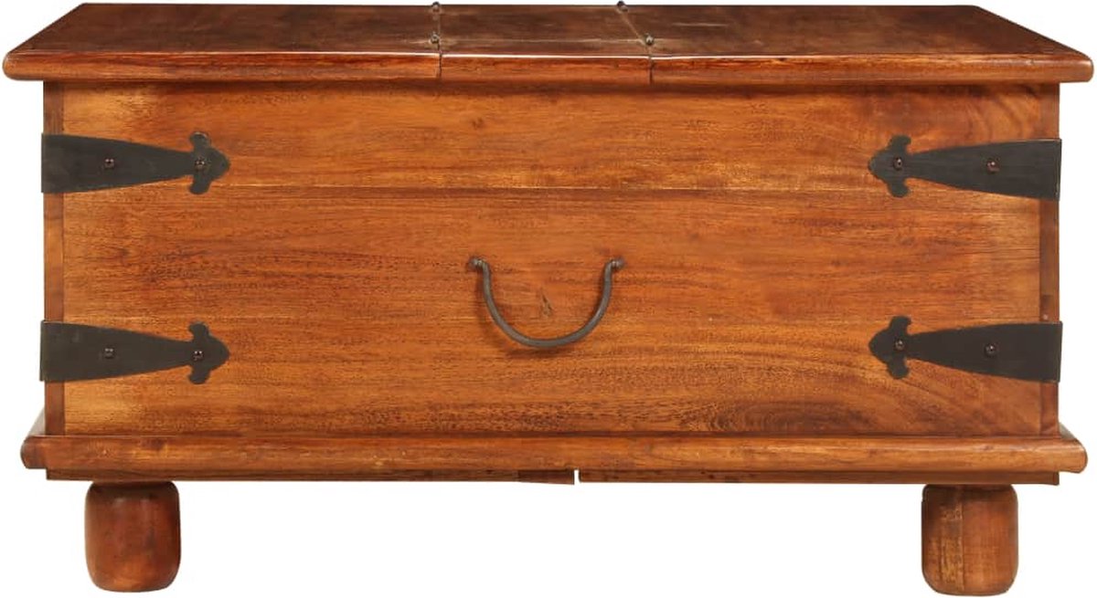 Vidaxl Salontafel 80x80x40 Cm Massief Acaciahout En Sheesham Afwerking - Bruin