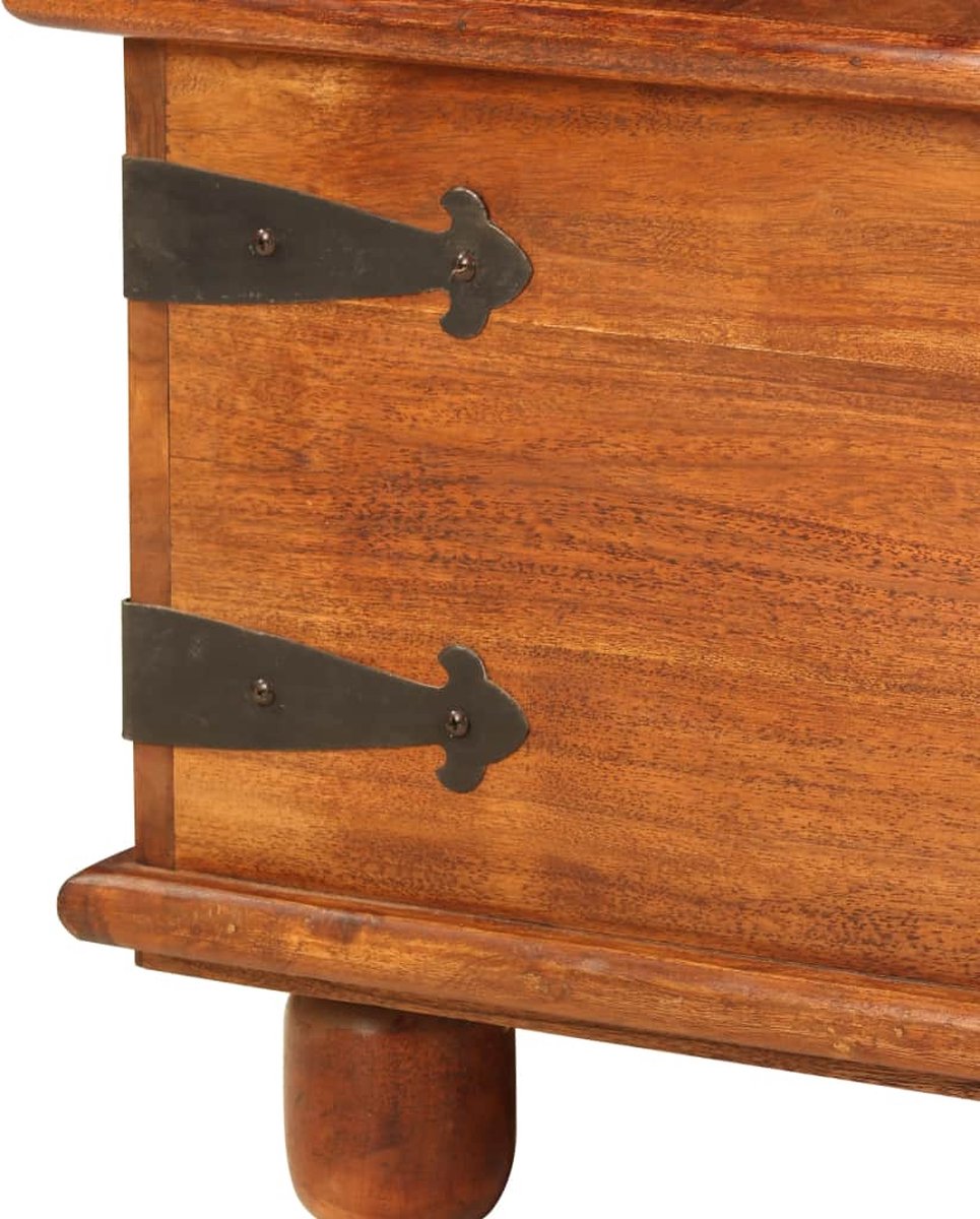 Vidaxl Salontafel 80x80x40 Cm Massief Acaciahout En Sheesham Afwerking - Bruin