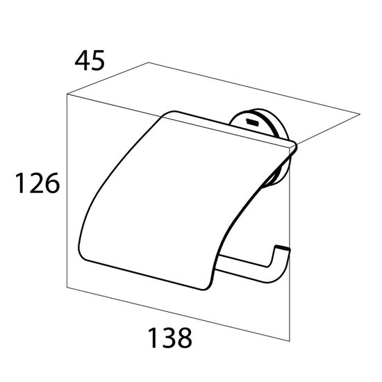 Tiger Urban Toiletrolhouder met klep - Zwart