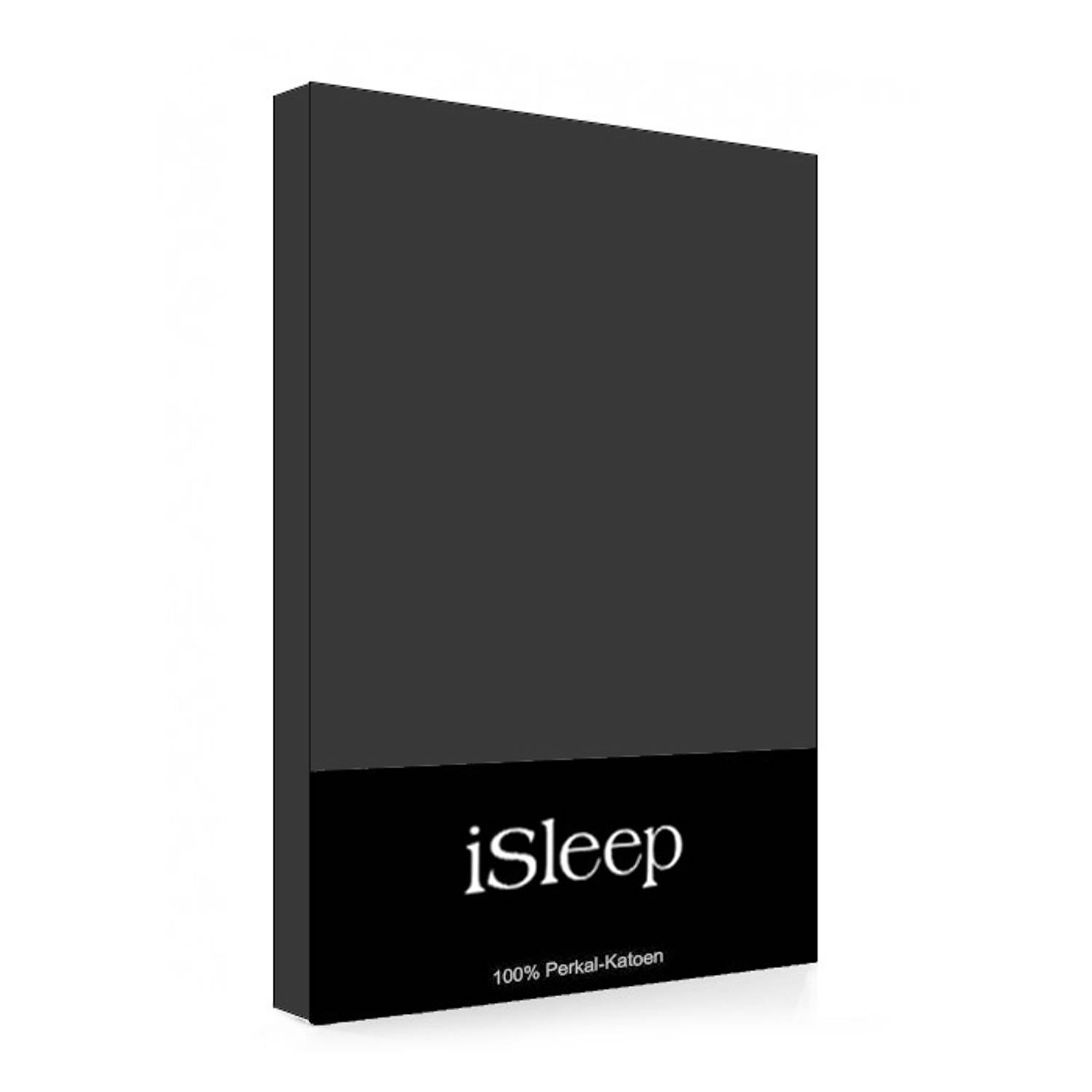 iSleep Laken Perkal Katoen - Antraciet - 240x270 - Grijs