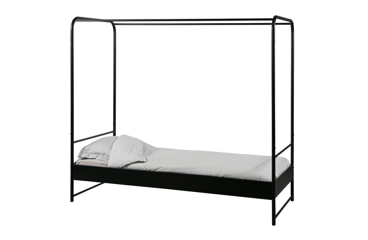 vtwonen Bunk Hemelbed 90 x 200 cm - Zwart