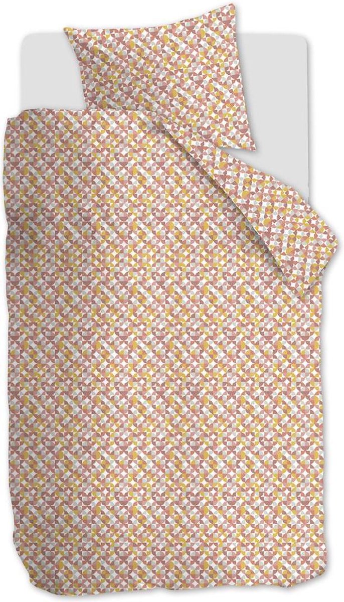 Beddinghouse Retro Grid Dekbedovertrek - 1-persoons (140x200/220 Cm + 1 Sloop) - Katoen - Red - Rood