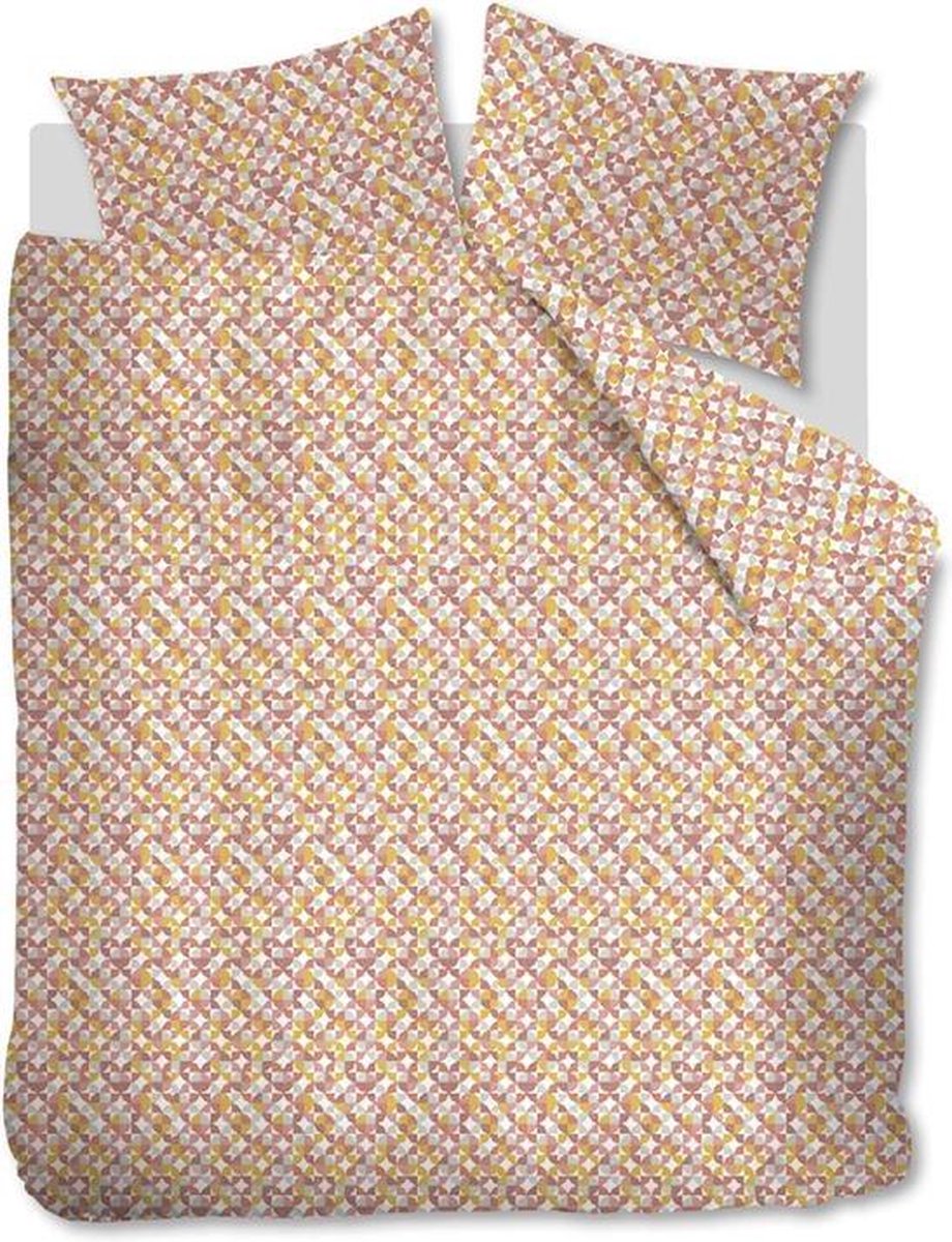 Beddinghouse Retro Grid Dekbedovertrek - 1-persoons (140x200/220 Cm + 1 Sloop) - Katoen - Red - Rood