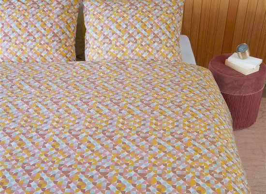 Beddinghouse Retro Grid Dekbedovertrek - 1-persoons (140x200/220 Cm + 1 Sloop) - Katoen - Red - Rood